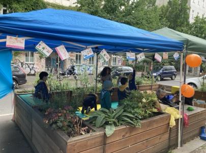 Kinderschminken zum Aktionstag Kinderläden Kreuzberg 4